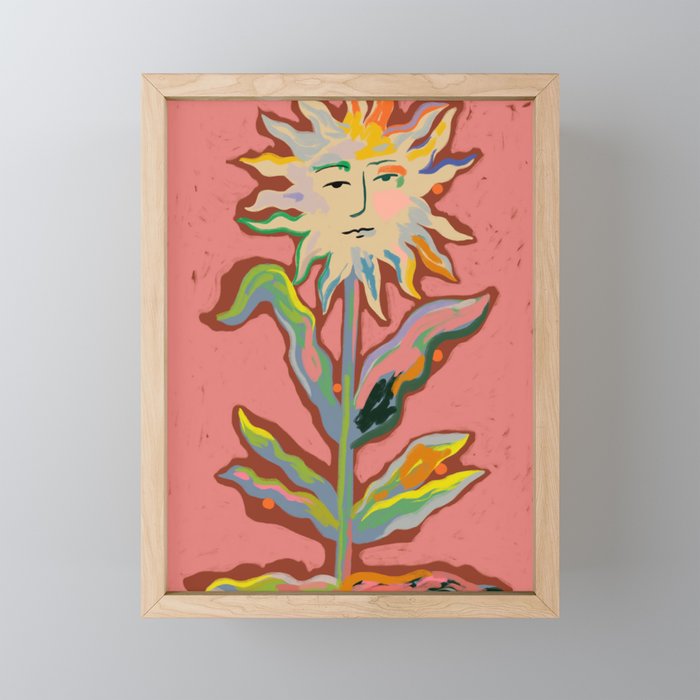 SUN FLOWER Mini Art Print Gallery Image 1