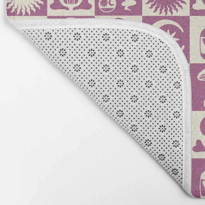 Potions and Spooky Things Checkerboard Pattern Bath Mat Gallery Image 2
