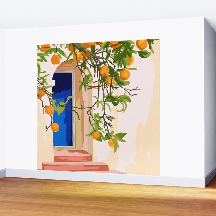Wherever you go, go with all your heart | Summer Travel Morocco Boho Oranges | Architecture Building Wall Mural Gallery Image 2