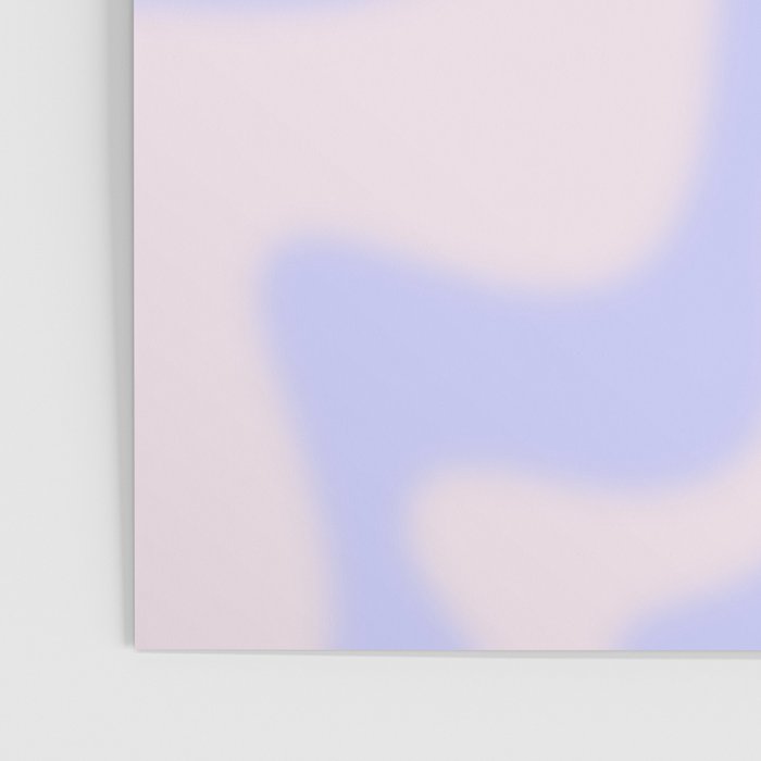 Dreamy Retro Liquid Swirl Contemporary Abstract 2 in Pastel Lavender and Pale Pink Poster Gallery Image 3