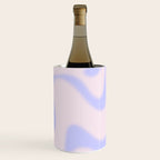 Dreamy Retro Liquid Swirl Contemporary Abstract 2 in Pastel Lavender and Pale Pink Wine Chiller Gallery Image 1