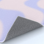 Dreamy Retro Liquid Swirl Contemporary Abstract 2 in Pastel Lavender and Pale Pink Rug Gallery Image 4