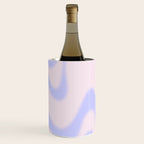 Dreamy Retro Liquid Swirl Contemporary Abstract 2 in Pastel Lavender and Pale Pink Wine Chiller Gallery Image 3