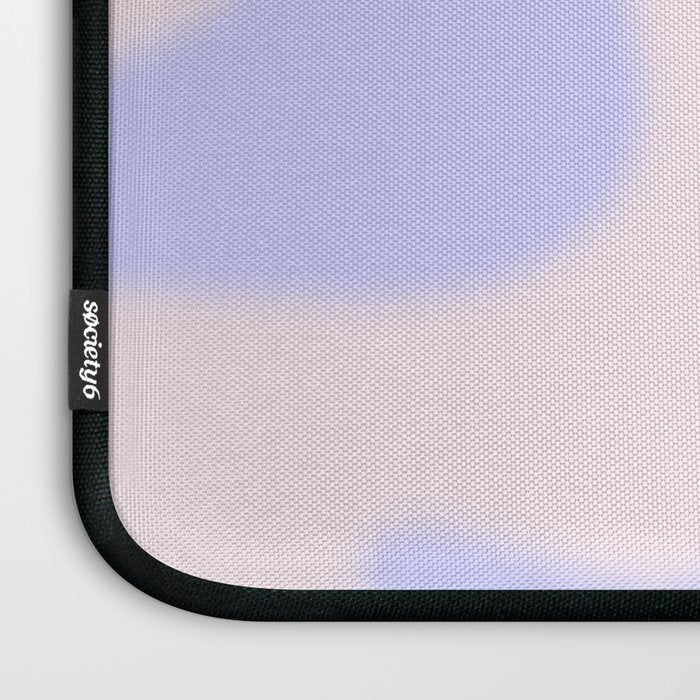 Dreamy Retro Liquid Swirl Contemporary Abstract 2 in Pastel Lavender and Pale Pink Laptop Sleeve Gallery Image 3