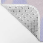Dreamy Retro Liquid Swirl Contemporary Abstract 2 in Pastel Lavender and Pale Pink Bath Mat Gallery Image 2