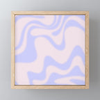 Dreamy Retro Liquid Swirl Contemporary Abstract 2 in Pastel Lavender and Pale Pink Mini Art Print Gallery Image 1