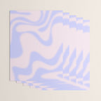 Dreamy Retro Liquid Swirl Contemporary Abstract 2 in Pastel Lavender and Pale Pink Wrapping Paper Gallery Image 3