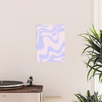 Dreamy Retro Liquid Swirl Contemporary Abstract 2 in Pastel Lavender and Pale Pink Poster Gallery Image 2