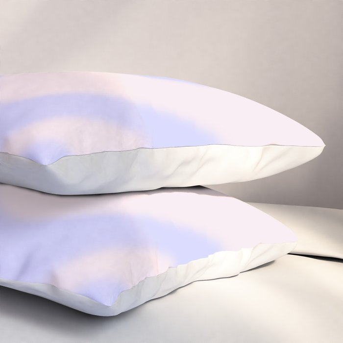 Dreamy Retro Liquid Swirl Contemporary Abstract 2 in Pastel Lavender and Pale Pink Pillow Sham Gallery Image 3