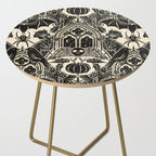 Gothic Halloween Damask - black and cream Side Table Gallery Image 2