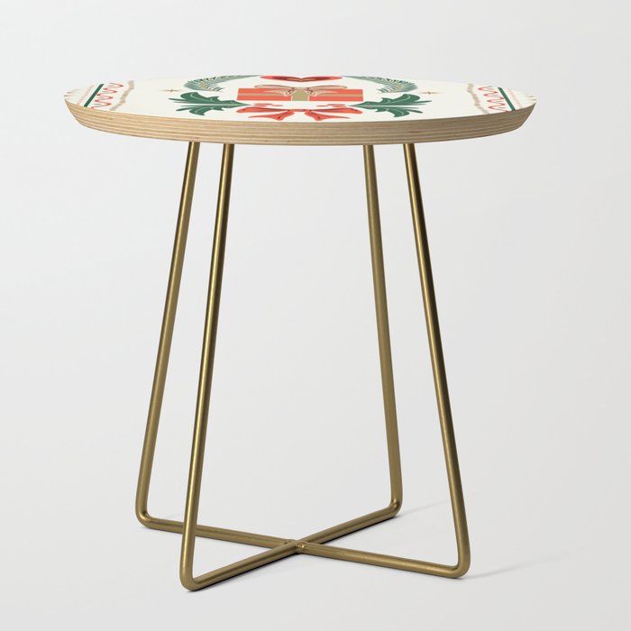Vintage Holiday Gift and Greenery - Christmas Decorative Design Side Table Gallery Image 1