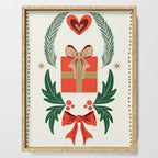 Vintage Holiday Gift and Greenery - Christmas Decorative Design Serving Tray Gallery Image 1