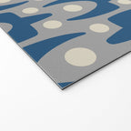 Mid Century Modern Abstract Pattern 147 Scandi Gray and Blue Welcome Mat Gallery Image 2