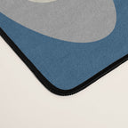 Mid Century Modern Abstract Pattern 147 Scandi Gray and Blue Desk Mat Gallery Image 4