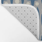 Mid Century Modern Abstract Pattern 147 Scandi Gray and Blue Bath Mat Gallery Image 2