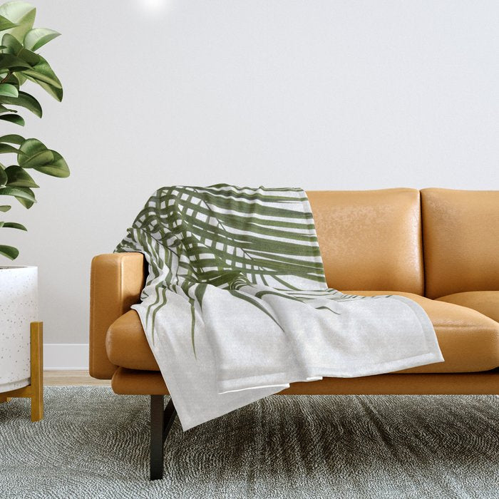 Palm Leaves I Throw Blanket Gallery Image 1