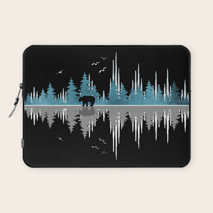 The Sounds Of Nature - Music Sound Wave Laptop Sleeve Gallery Image 1