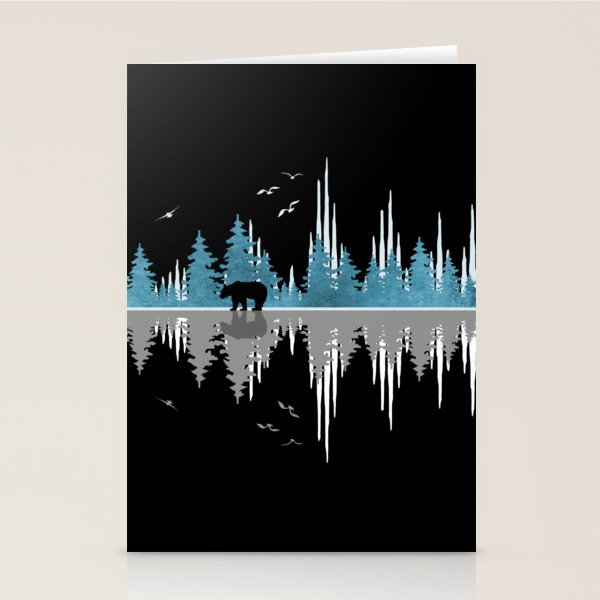 The Sounds Of Nature - Music Sound Wave Stationery Card Gallery Image 1