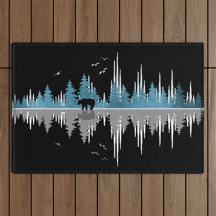 The Sounds Of Nature - Music Sound Wave Outdoor Rug Gallery Image 1