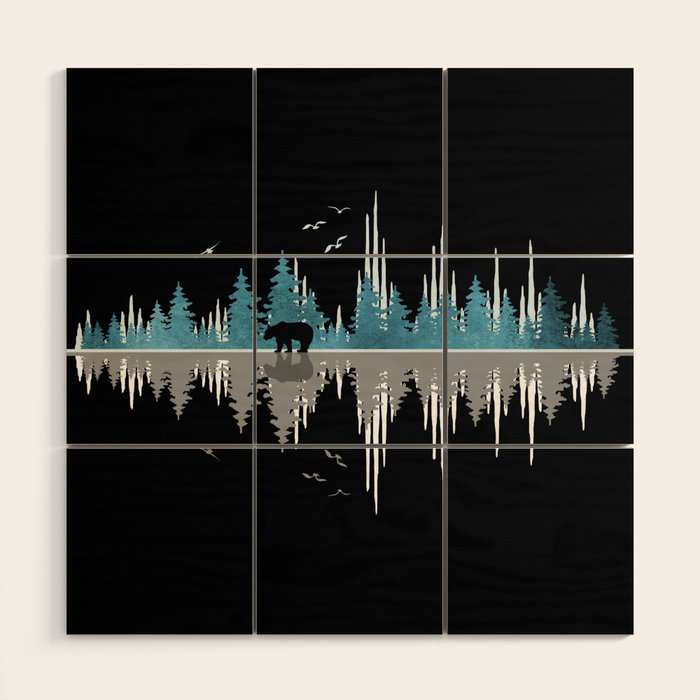 The Sounds Of Nature - Music Sound Wave Wood Wall Art Gallery Image 1