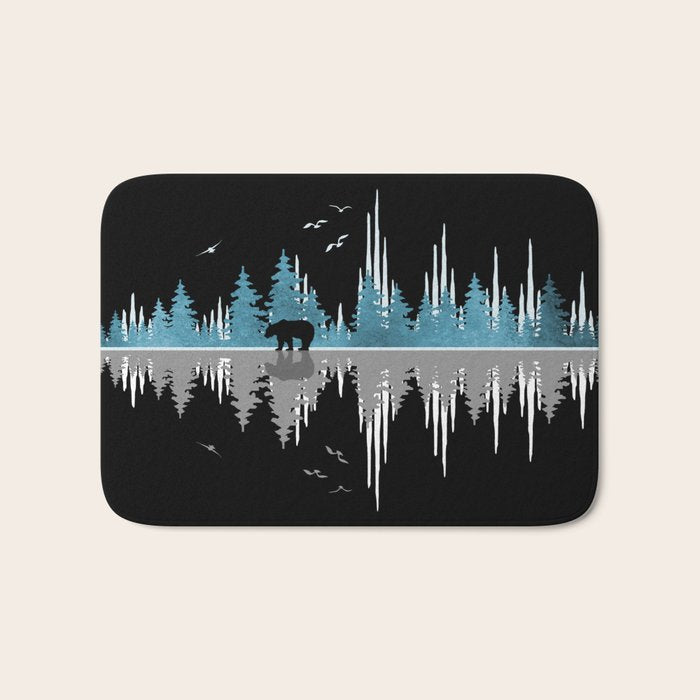 The Sounds Of Nature - Music Sound Wave Bath Mat Gallery Image 1