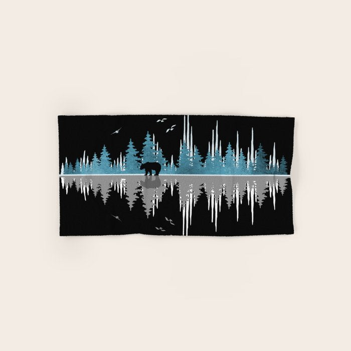 The Sounds Of Nature - Music Sound Wave Bath Towel Gallery Image 1