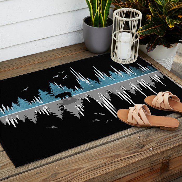 The Sounds Of Nature - Music Sound Wave Outdoor Rug Gallery Image 2