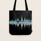 The Sounds Of Nature - Music Sound Wave Tote Bag Gallery Image 1