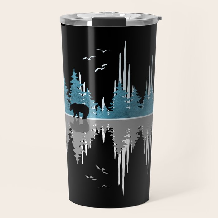 The Sounds Of Nature - Music Sound Wave Travel Mug Gallery Image 1