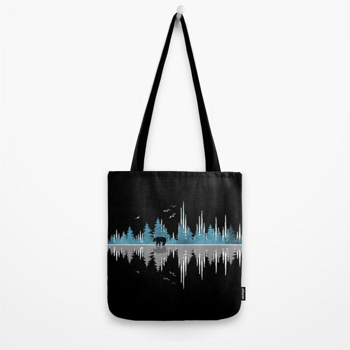 The Sounds Of Nature - Music Sound Wave Tote Bag Gallery Image 2
