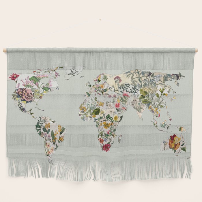 Vintage Botanical World Green Wall Hanging Gallery Image 1