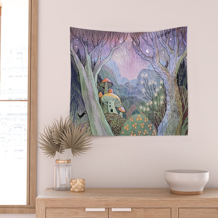 Two Trees Wall Tapestry Gallery Image 2
