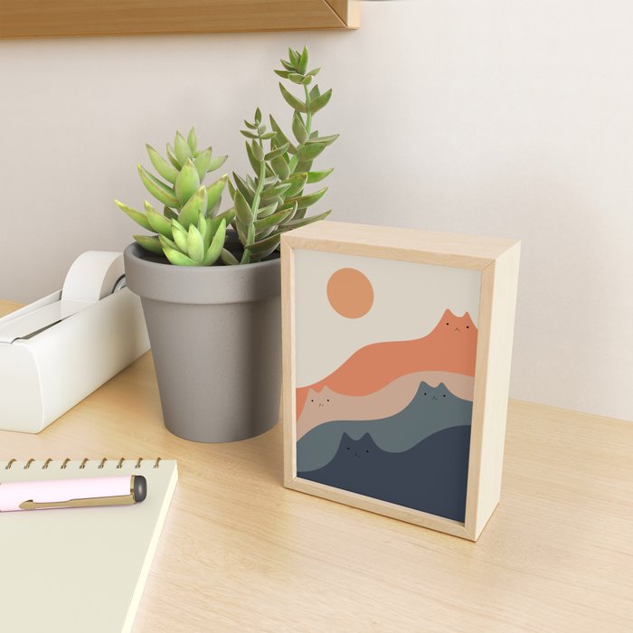 Cat Landscape 90 Mini Art Print Gallery Image 2