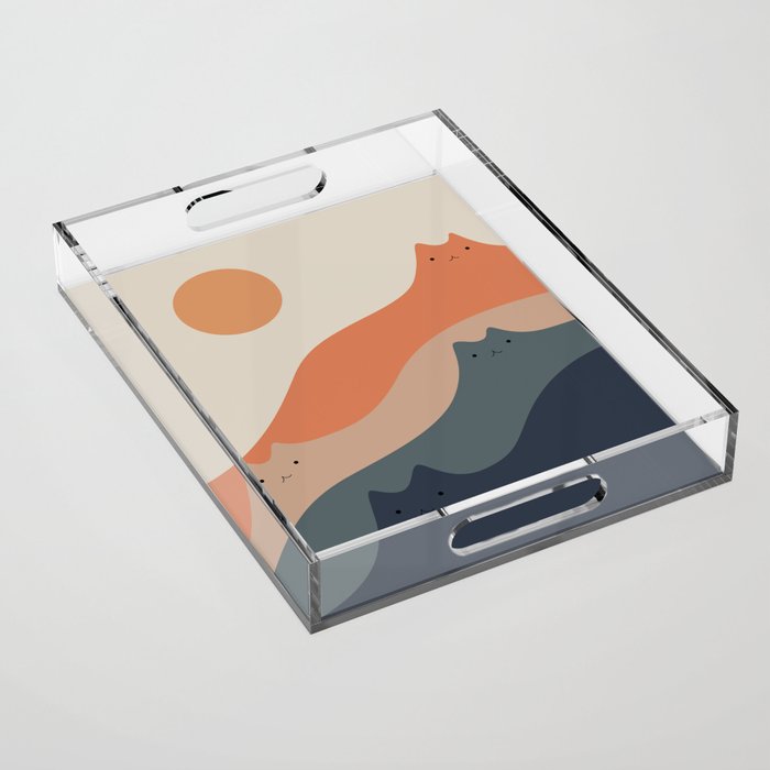 Cat Landscape 90 Acrylic Tray Gallery Image 1