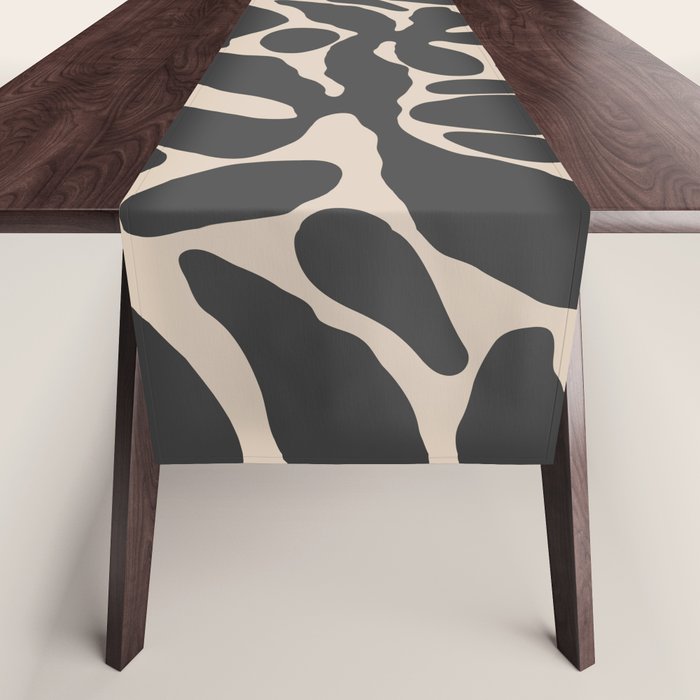Abstract vintage flower art pattern Table Runner Gallery Image 1