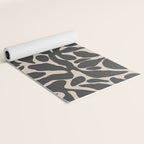 Abstract vintage flower art pattern Yoga Mat Gallery Image 2