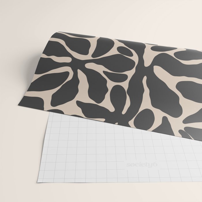 Abstract vintage flower art pattern Wrapping Paper Gallery Image 2