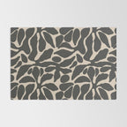 Abstract vintage flower art pattern Rug Gallery Image 2