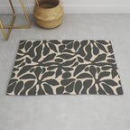 Abstract vintage flower art pattern Rug Gallery Image 1