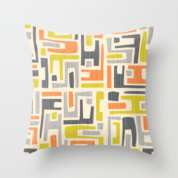 Mid Century Modern 58.1 Throw Pillow Gallery Image 1