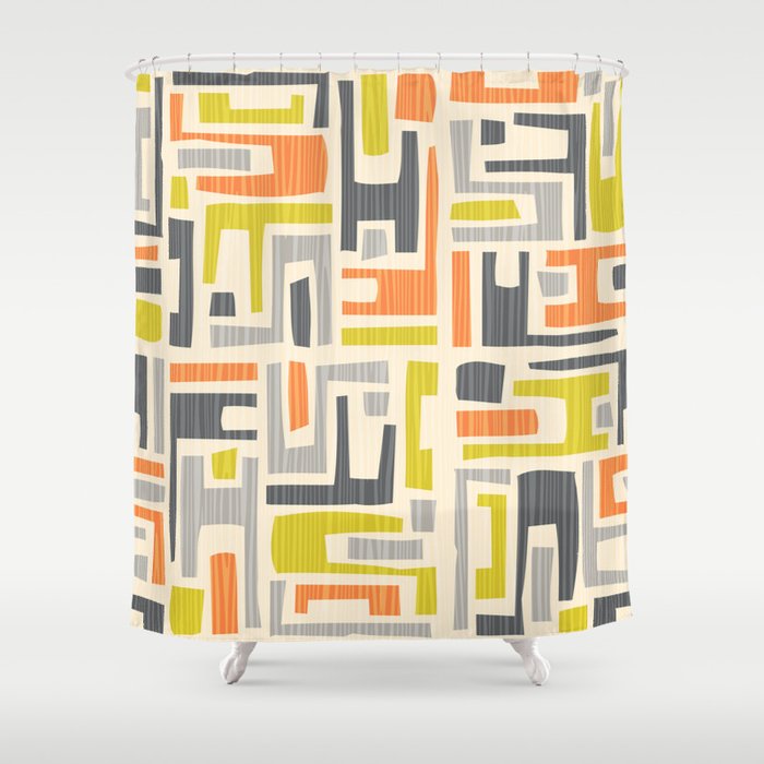 Mid Century Modern 58.1 Shower Curtain Gallery Image 1