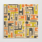 Mid Century Modern 58.1 Wood Wall Art Gallery Image 1