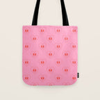 Funny red love heart cartoon pattern Tote Bag Gallery Image 1