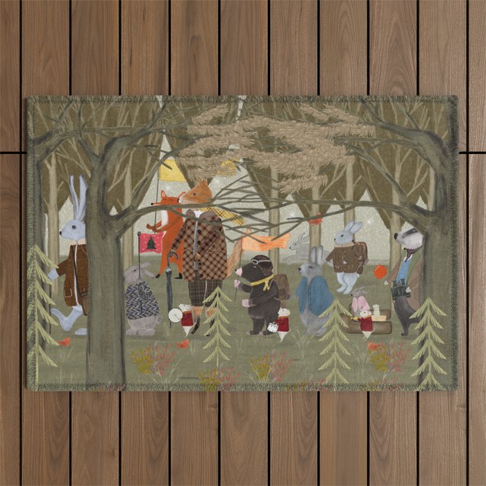 woodland parade Outdoor Rug Gallery Image 1