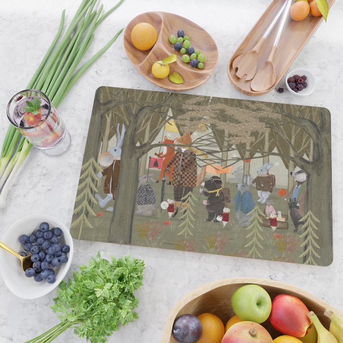 woodland parade Cutting Board Gallery Image 2