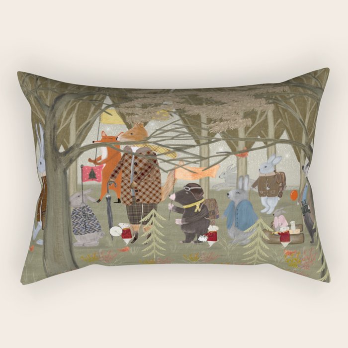 woodland parade Rectangular Pillow Gallery Image 1