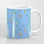 Whimsical Tiny Toys & Pine Branches in Blue Coffee Mug Gallery Image 1
