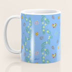 Whimsical Tiny Toys & Pine Branches in Blue Coffee Mug Gallery Image 3