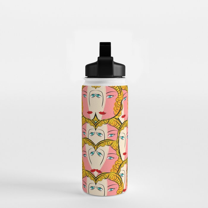 Comics Pop Girl Pattern Water Bottle Gallery Image 2