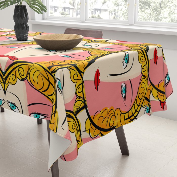 Comics Pop Girl Pattern Tablecloth Gallery Image 3